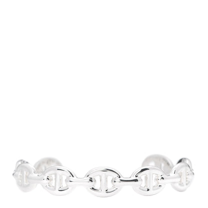 Hermes Sterling Silver MM Chaine d'Ancre Enchainee Cuff Bracelet SH 1 of 5