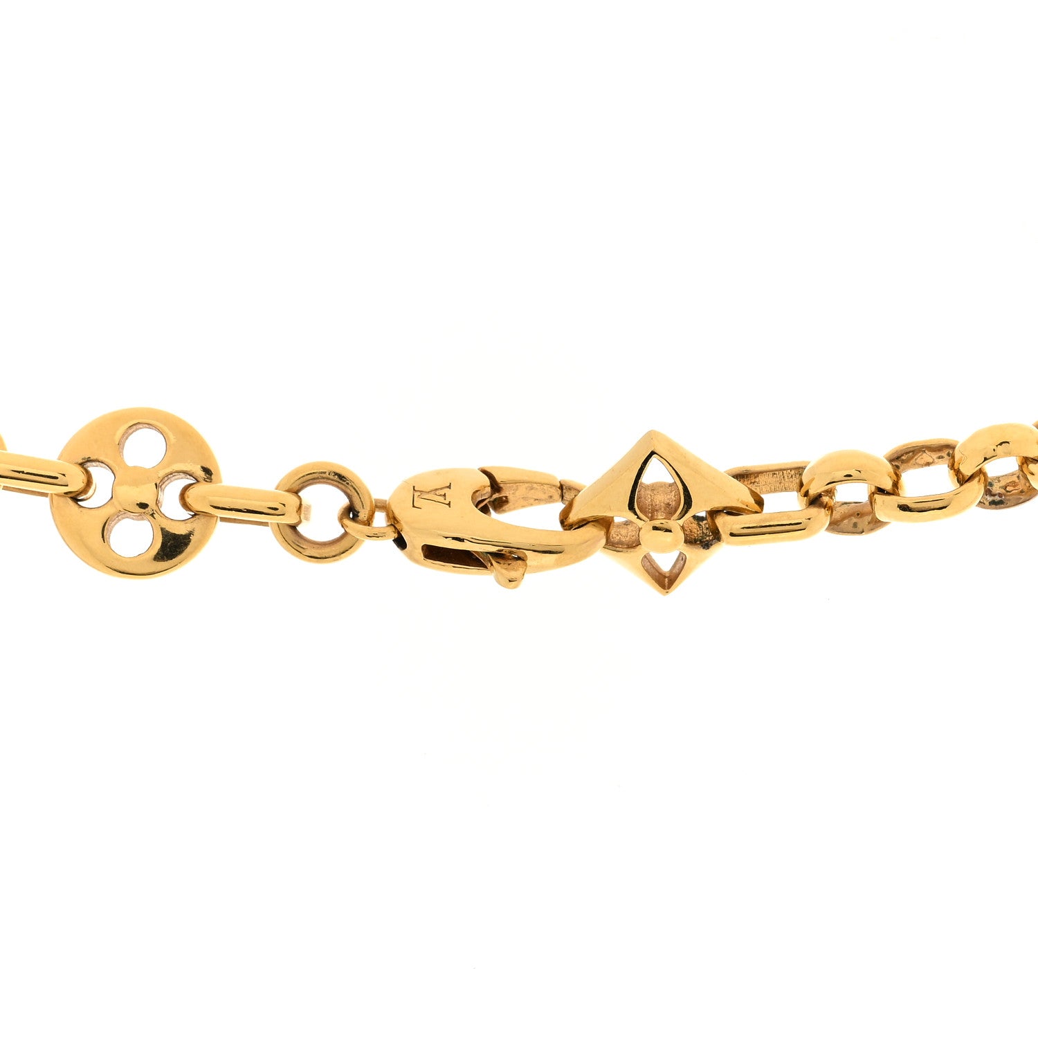 Louis Vuitton Metal Crazy in Lock Necklace Gold 4 of 5