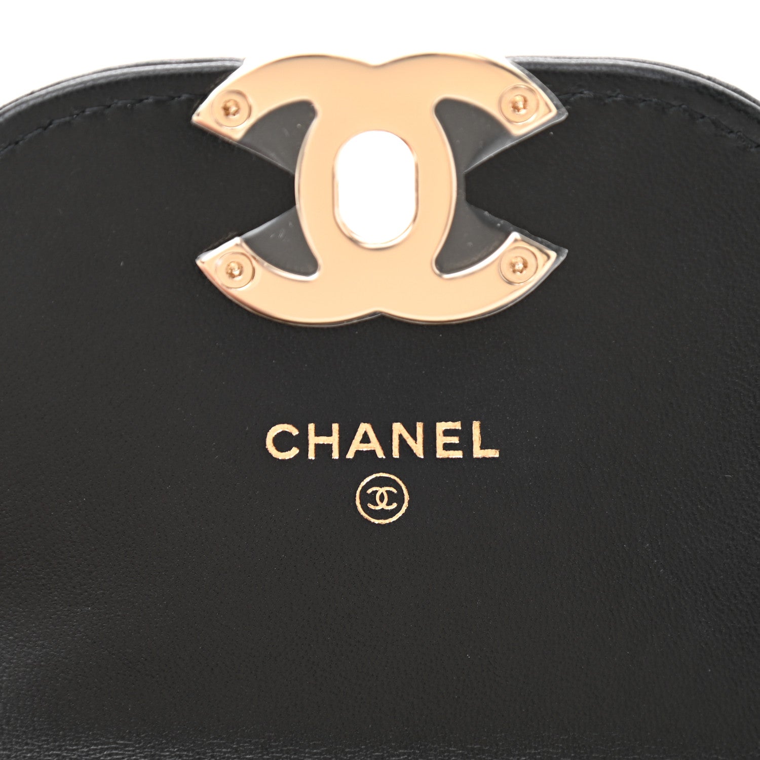 Chanel Lambskin Quilted Phone Chain Clutch Waist Bag Black 6 of 12