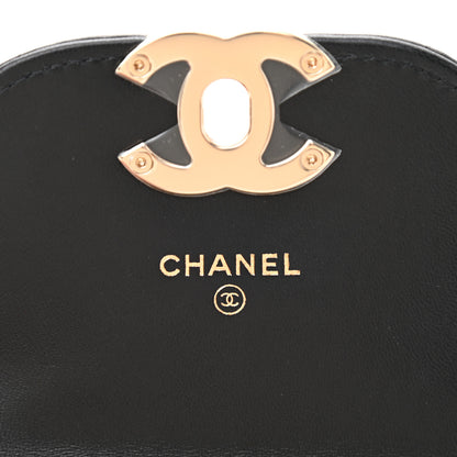 Chanel Lambskin Quilted Phone Chain Clutch Waist Bag Black 6 of 12