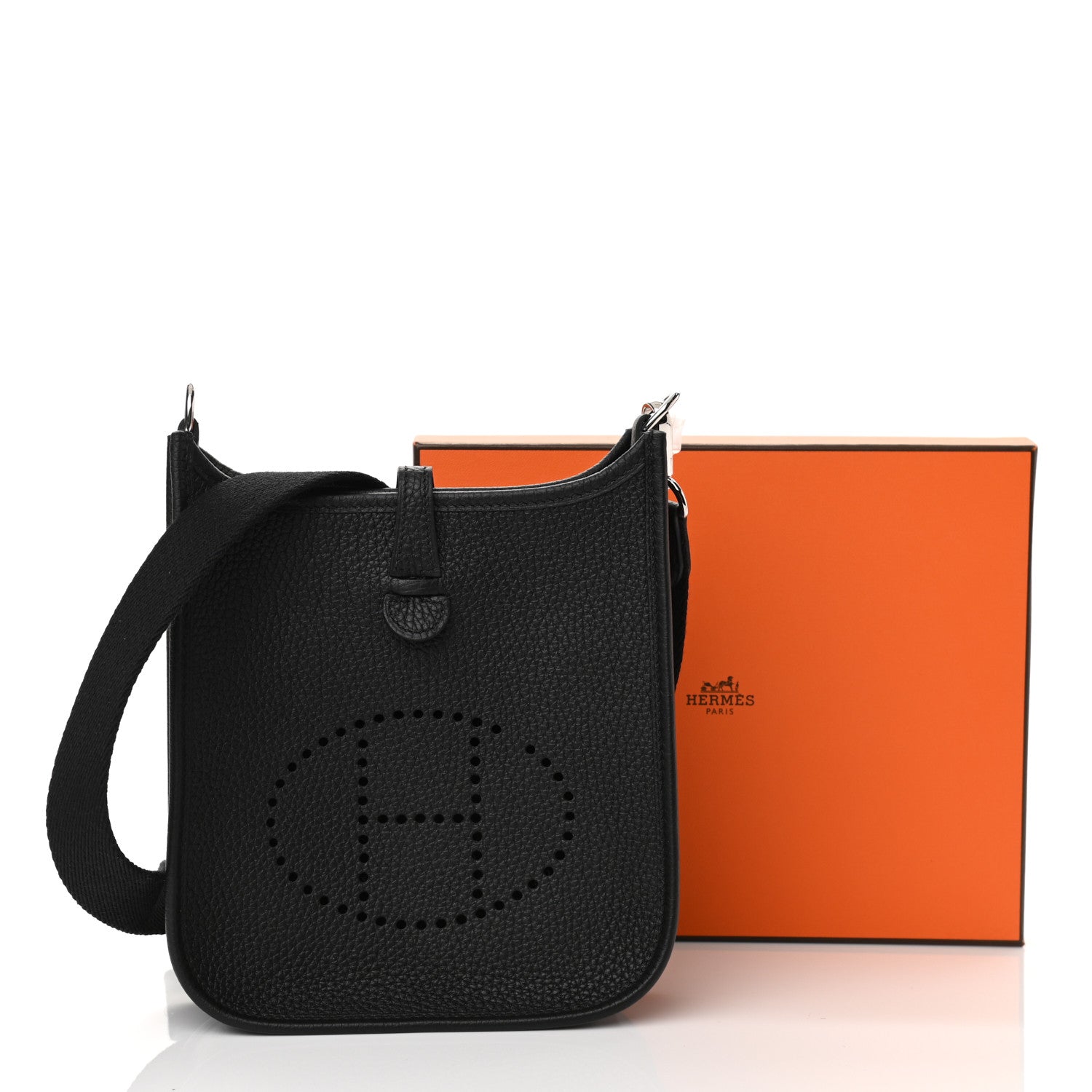 Hermes Taurillon Clemence Evelyne TPM Black 11 of 11