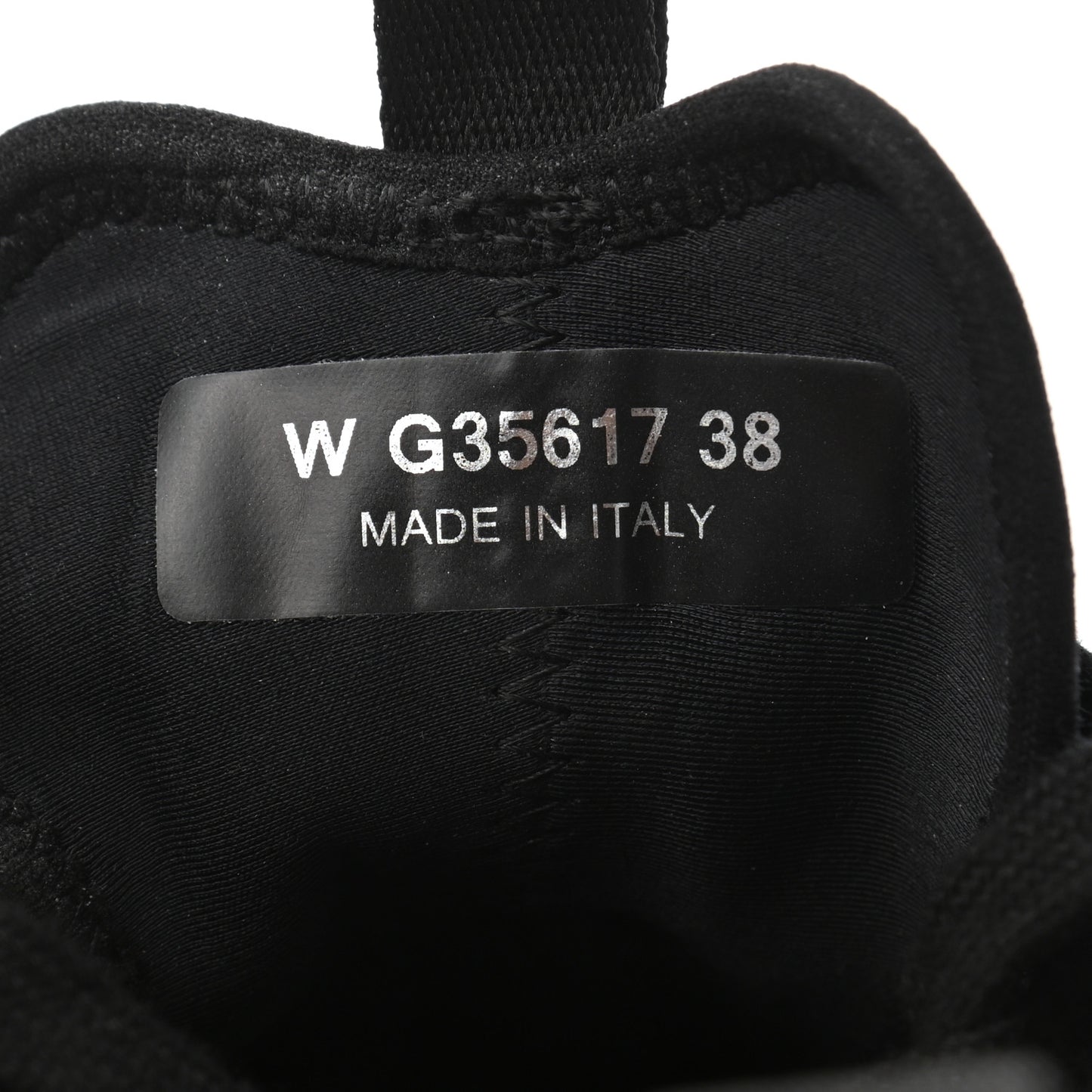 Velvet Calfskin Mixed Fibers CC Sneakers 38 Black