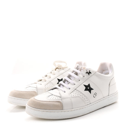 Christian Dior Calfskin Suede Dior Star Low Top Sneakers 38 White Black 4 of 11