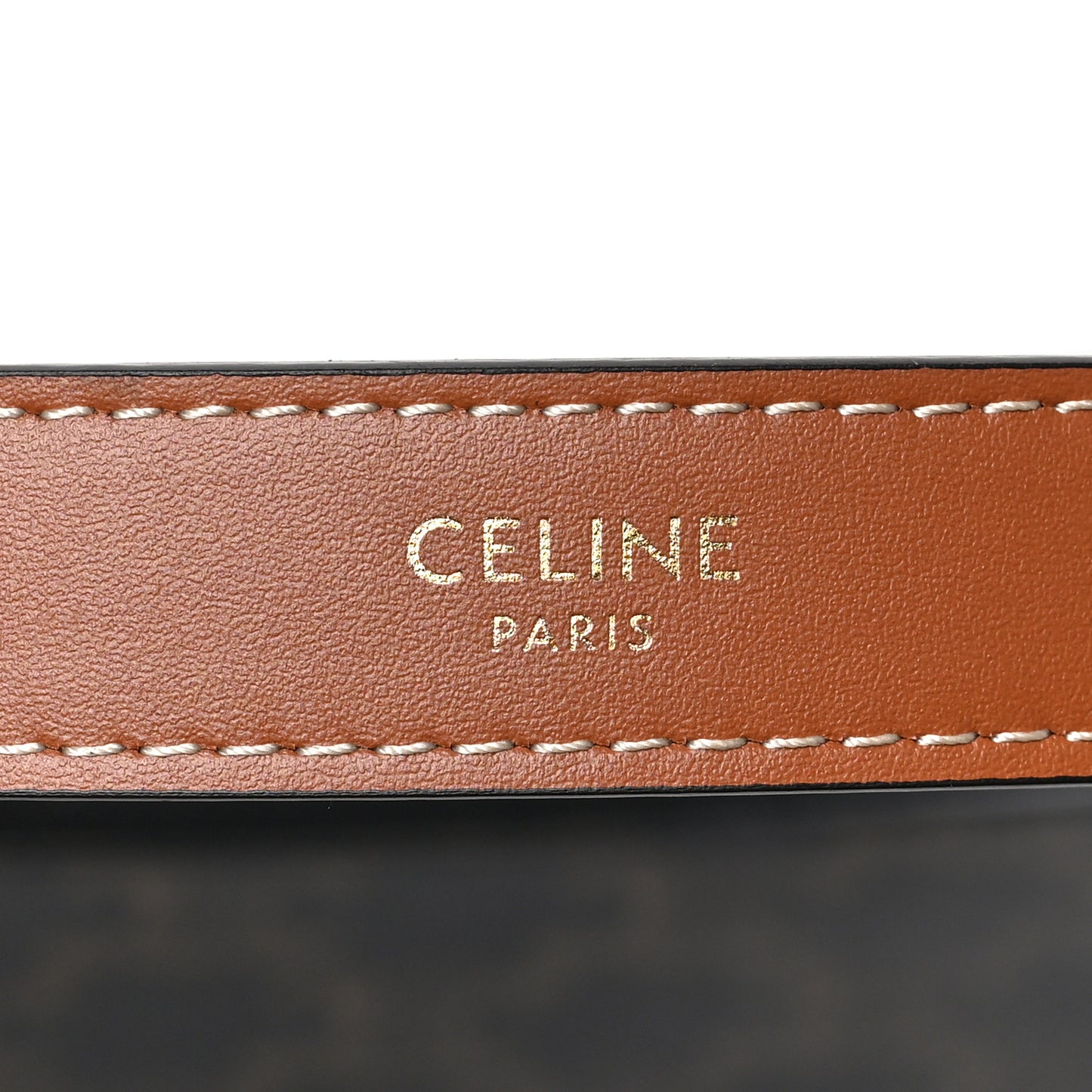 Triomphe Canvas Calfskin Ava Shoulder Bag Tan