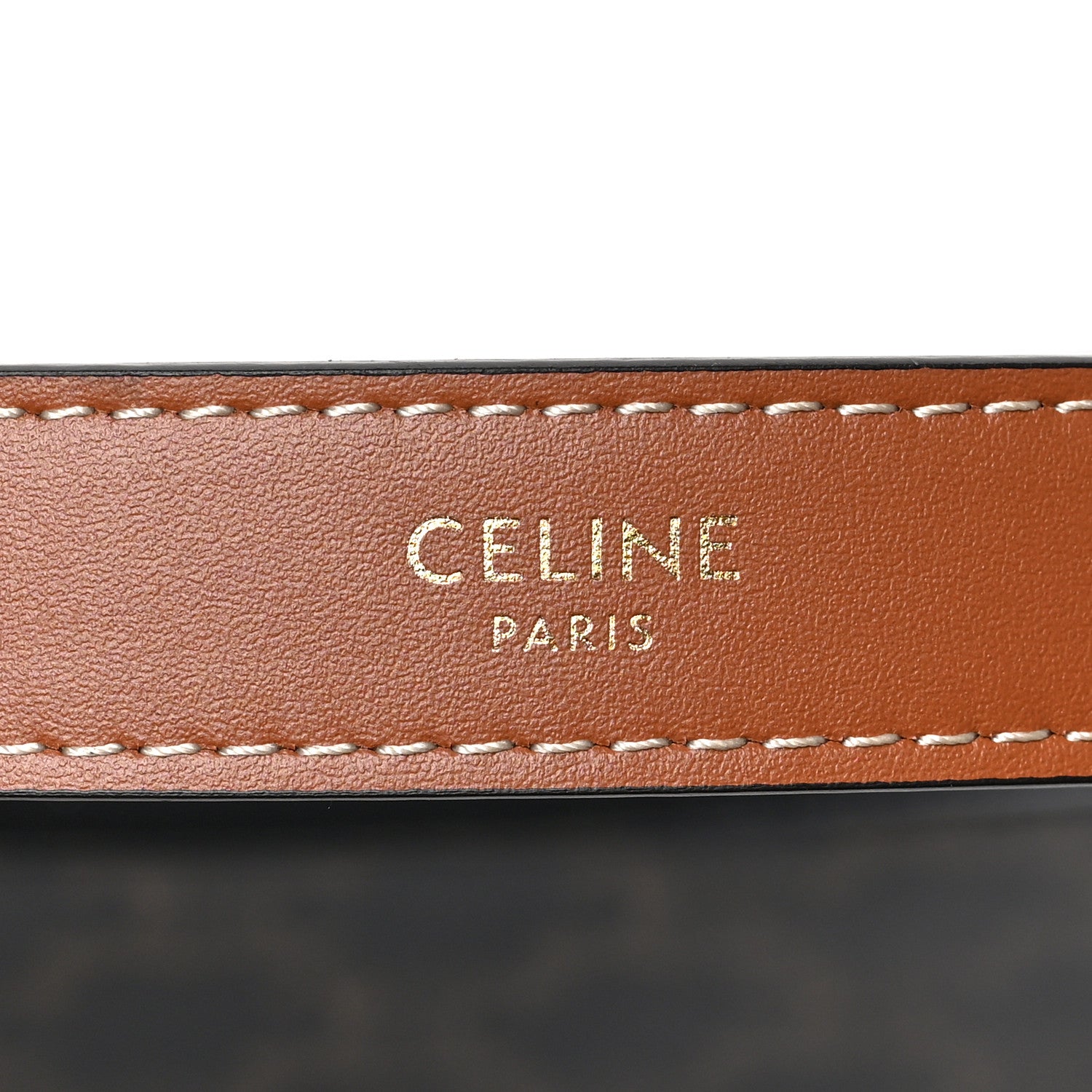 Celine Triomphe Canvas Calfskin Ava Shoulder Bag Tan 6 of 8
