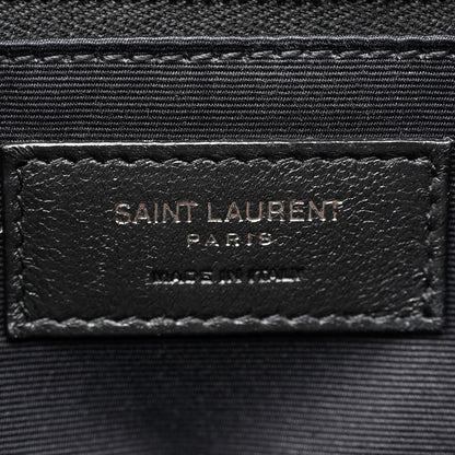 Saint Laurent Crinkled Calfskin Matelasse Monogram Medium Niki Chain Satchel Black 6 of 12