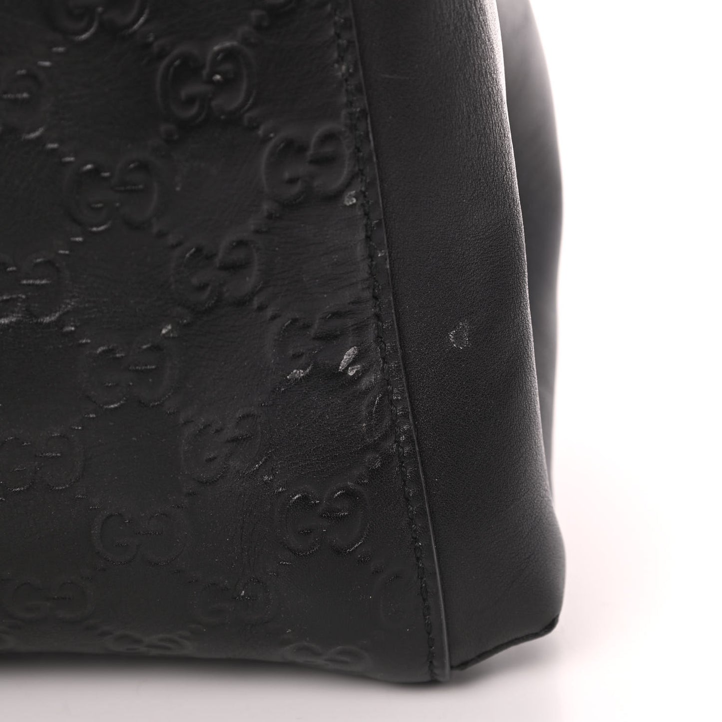 Soft Guccissima Signature Top Handle Tote Bag Black