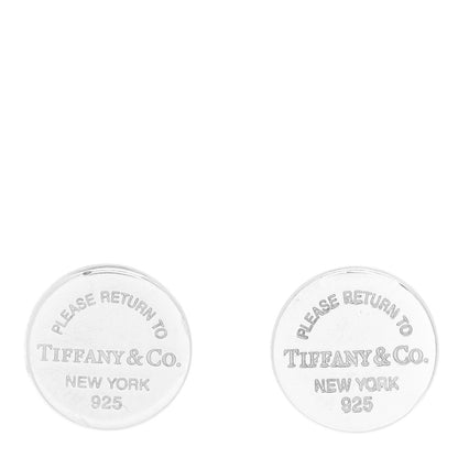 Tiffany Sterling Silver Return To Tiffany Circle Stud Earrings 1 of 3