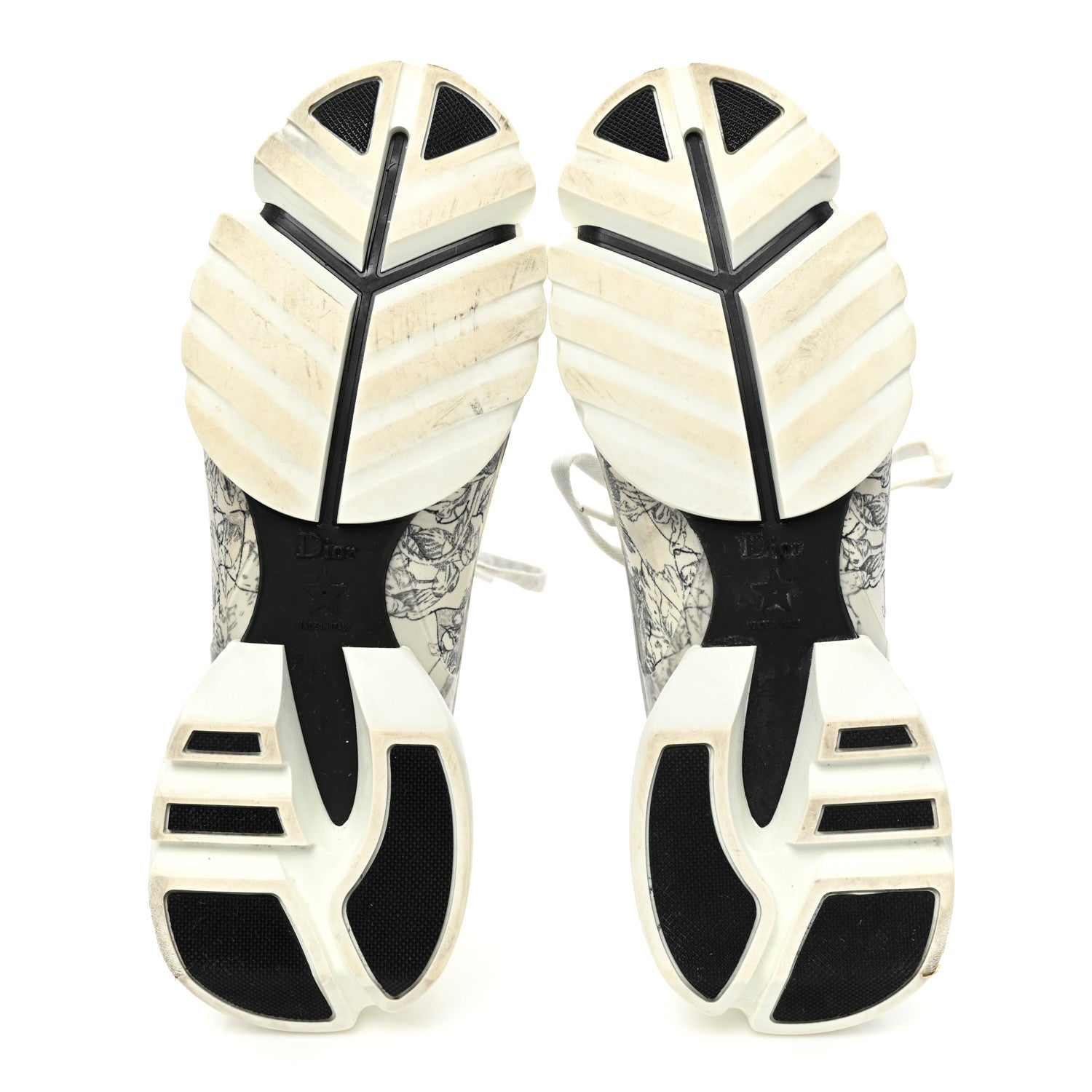 Christian Dior Neoprene Rubber Womens D-Connect Sneakers 40.5 White Black 6 of 9
