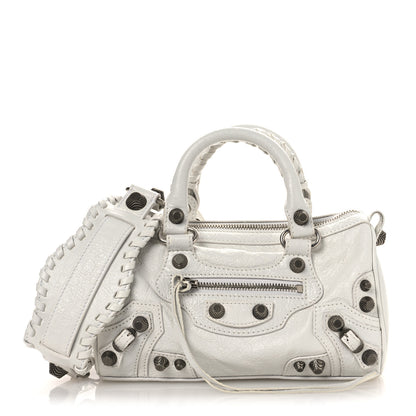 Balenciaga Agneau Arena Mini Le Cagole Duffle Crossbody Bag Optic White 1 of 14