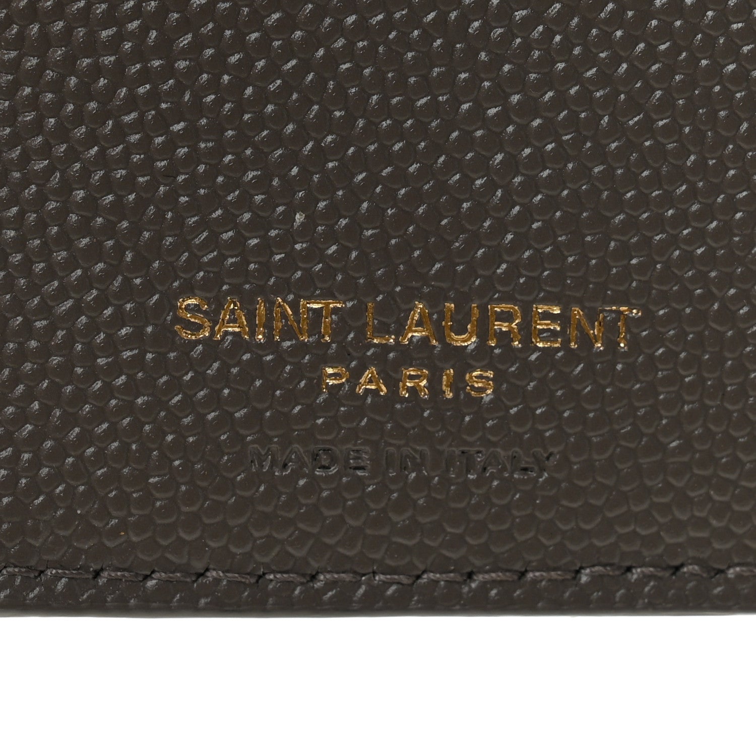 Saint Laurent Grain De Poudre Matelasse Chevron Monogram Zipped Card Case Tech Fog 6 of 7