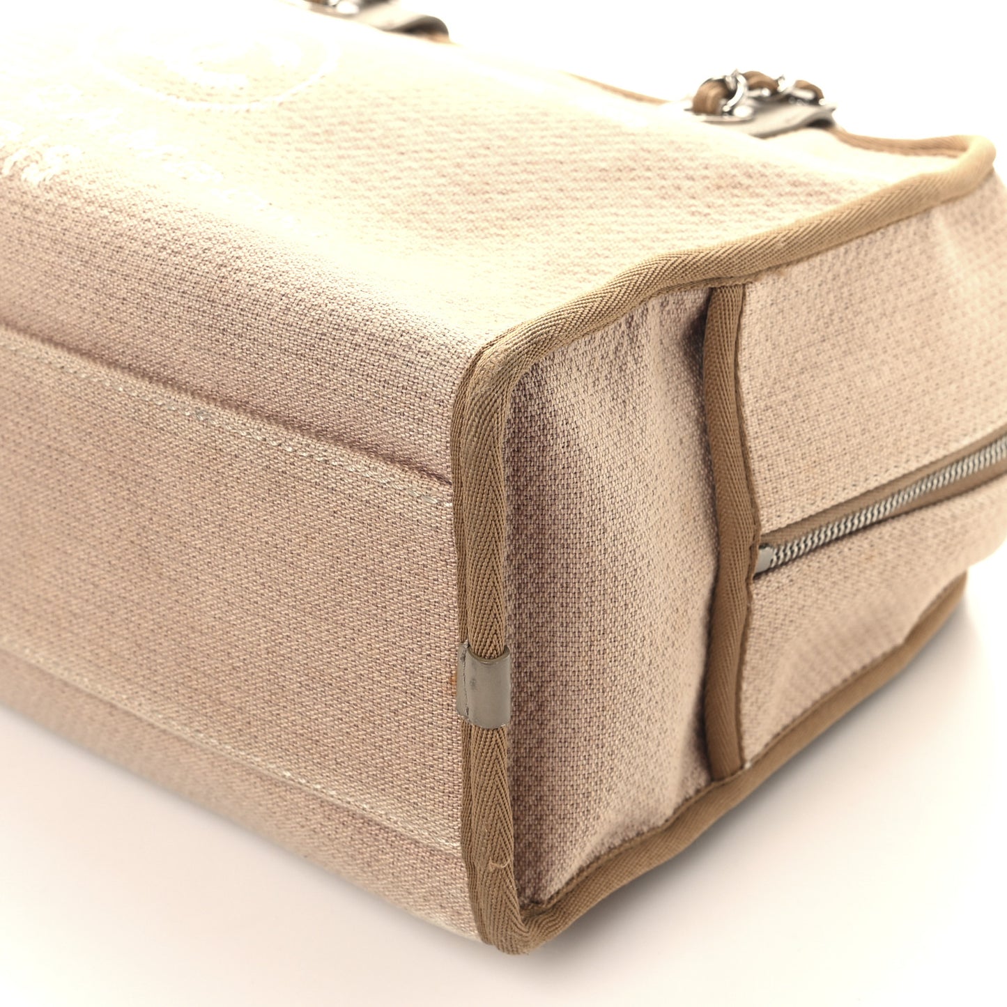 Canvas Deauville Bowling Bag Ecru