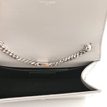 Saint Laurent Grain De Poudre Small Monogram Kate Satchel Blanc Vintage 4 of 12