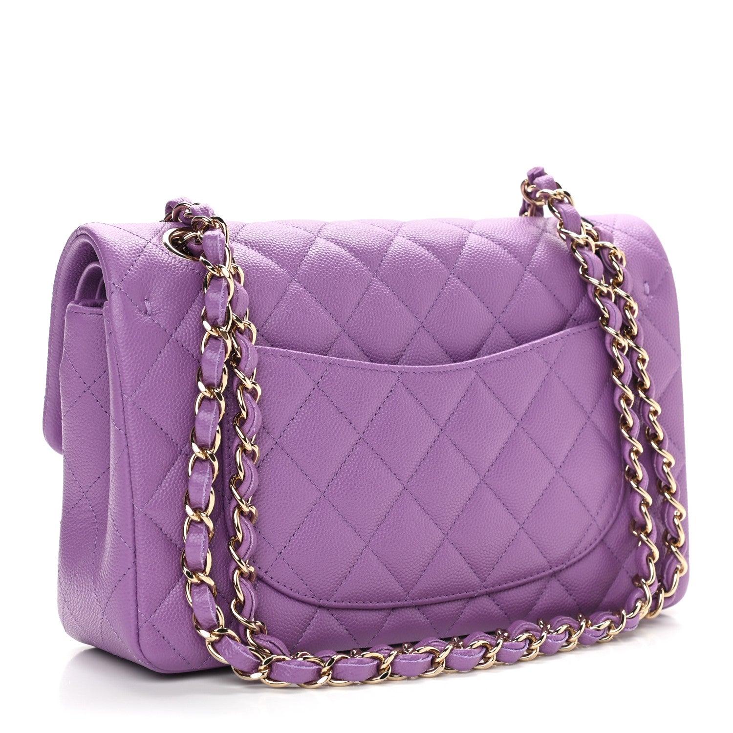 Chanel Caviar Quilted Small Double Flap Purple 3 of 11