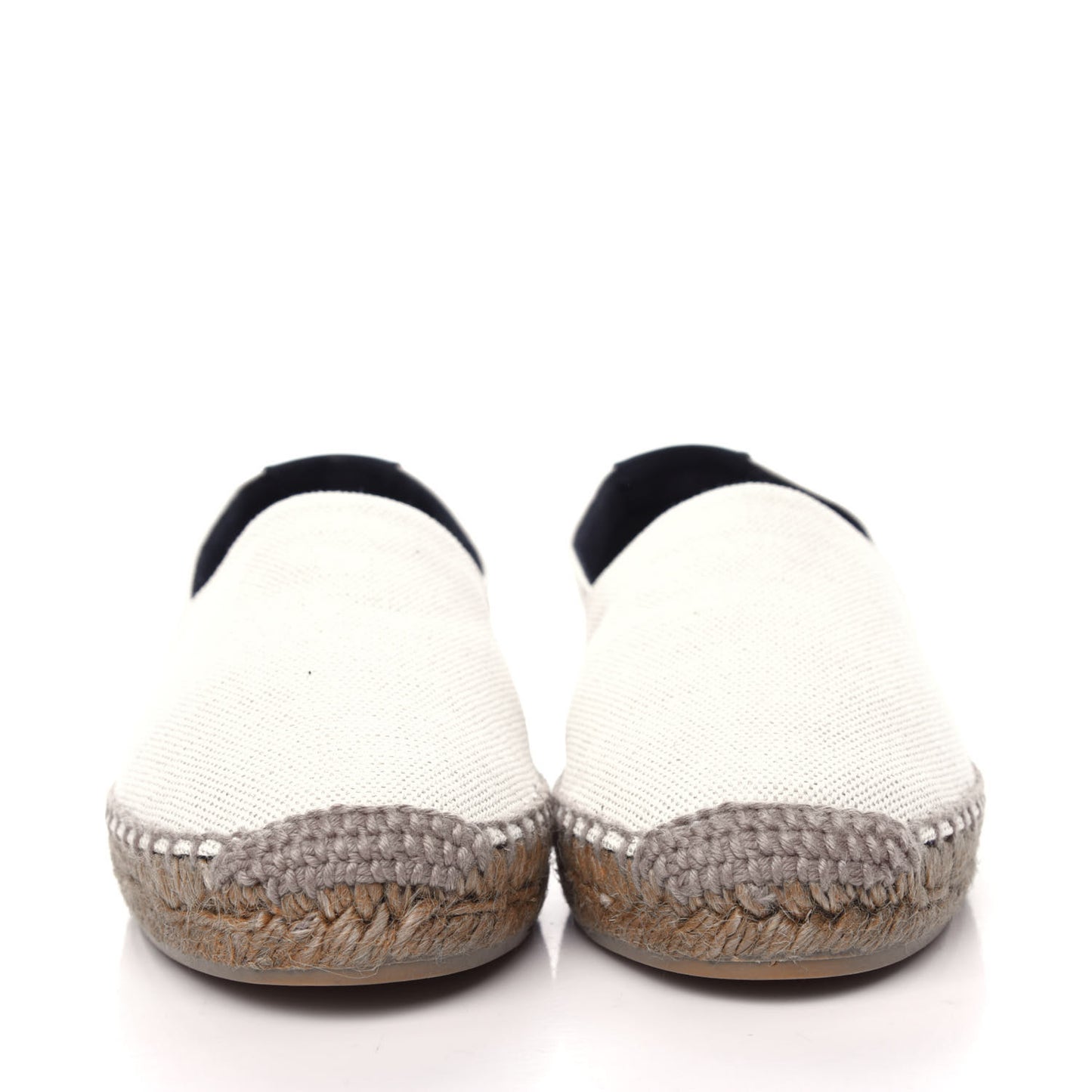Canvas Nappa Elba Light Logo Embroidered Espadrilles 37.5 Ecru