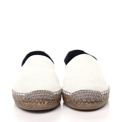 Saint Laurent Canvas Nappa Elba Light Logo Embroidered Espadrilles 37.5 Ecru 2 of 11