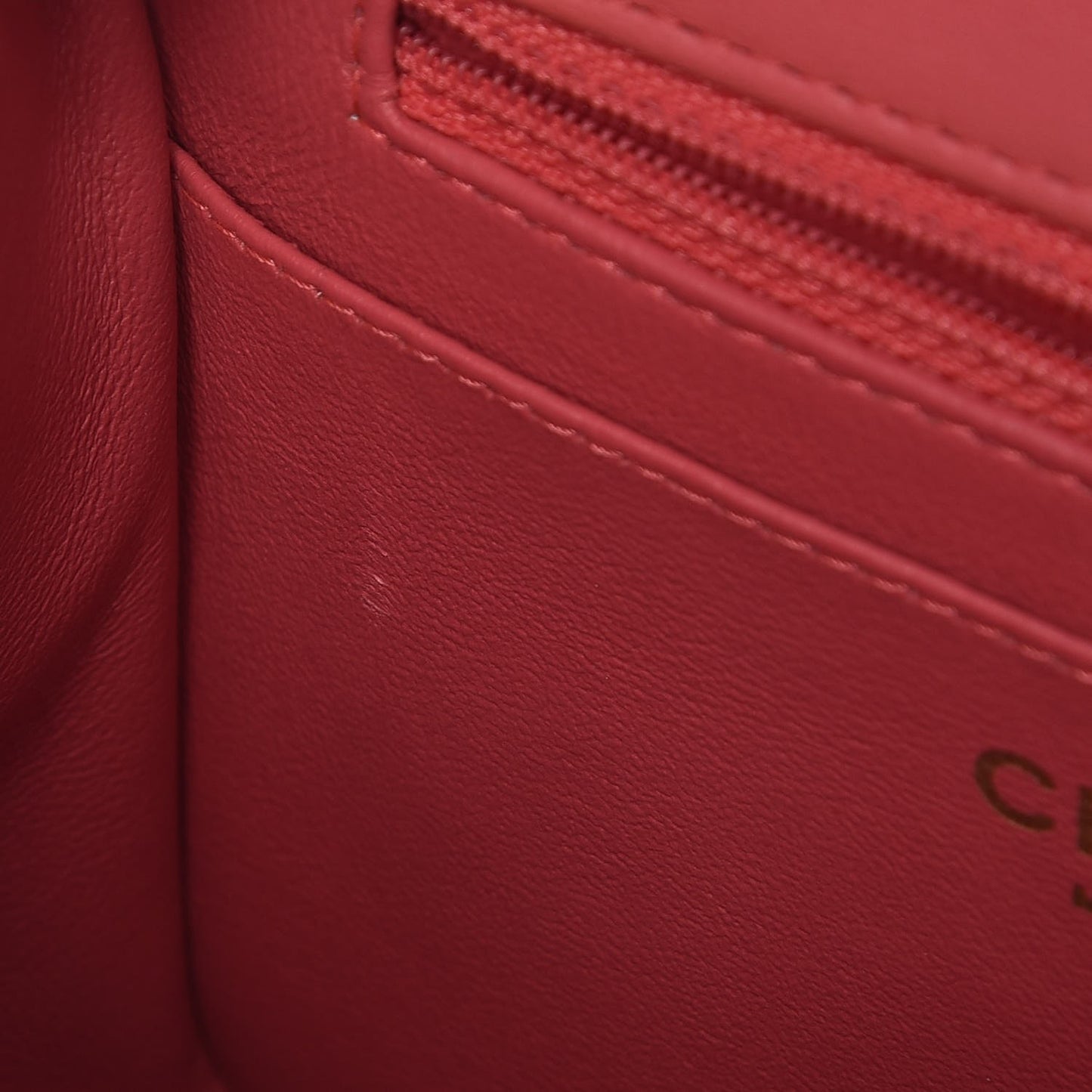 Lambskin Chevron Quilted Mini Square Flap Fuchsia