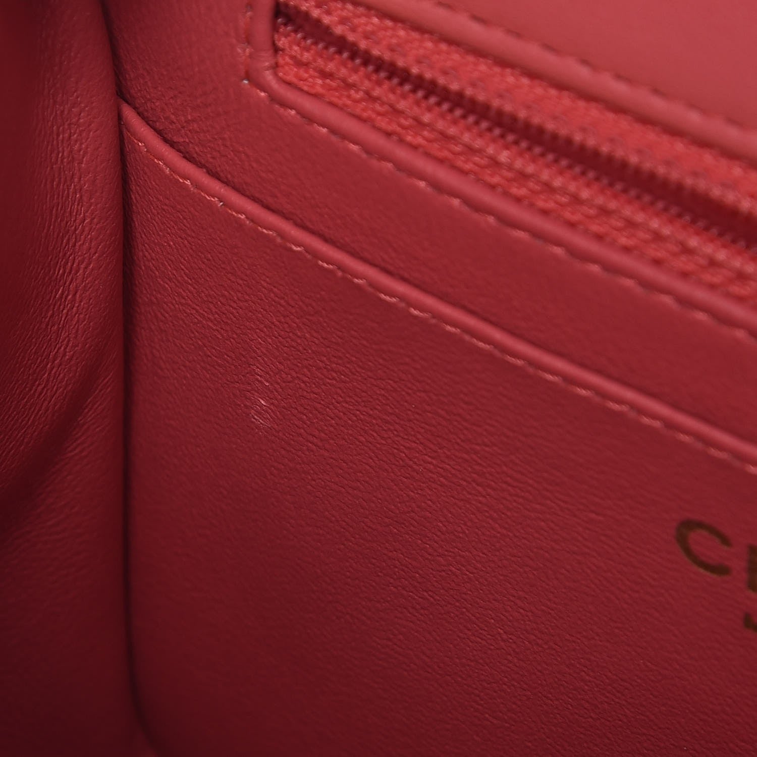 Chanel Lambskin Chevron Quilted Mini Square Flap Fuchsia 7 of 8