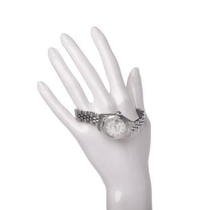 Rolex Stainless Steel 18K White Gold 26mm Oyster Perpetual Datejust Watch White Roman 79174 2 of 8