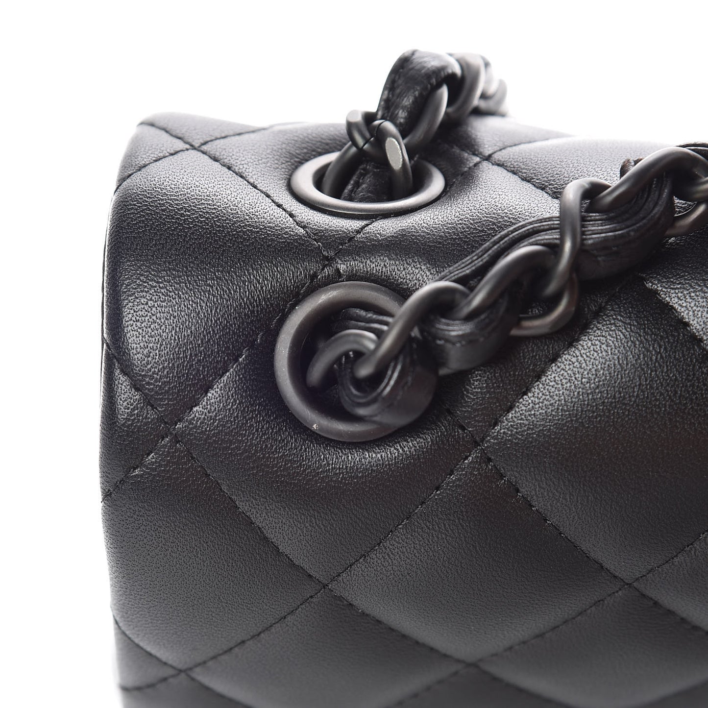 Lambskin Quilted Jumbo Double Flap So Black