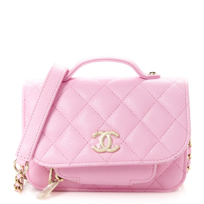 Chanel Caviar Quilted Business Affinity Clutch With Chain Flap Lilac 1 of 14
