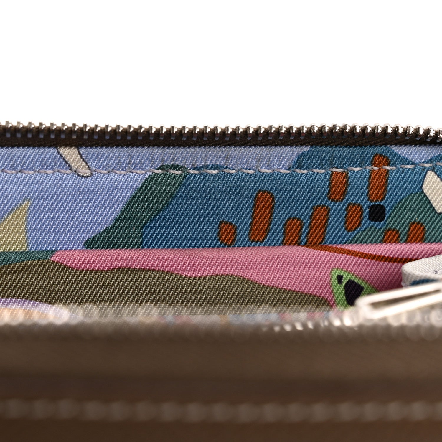 Hermes Epsom Silk'in Compact Wallet Etoupe 8 of 11