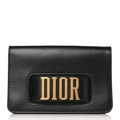 Christian Dior Smooth Calfskin Dio(r)evolution Flap Clutch Black 1 of 9