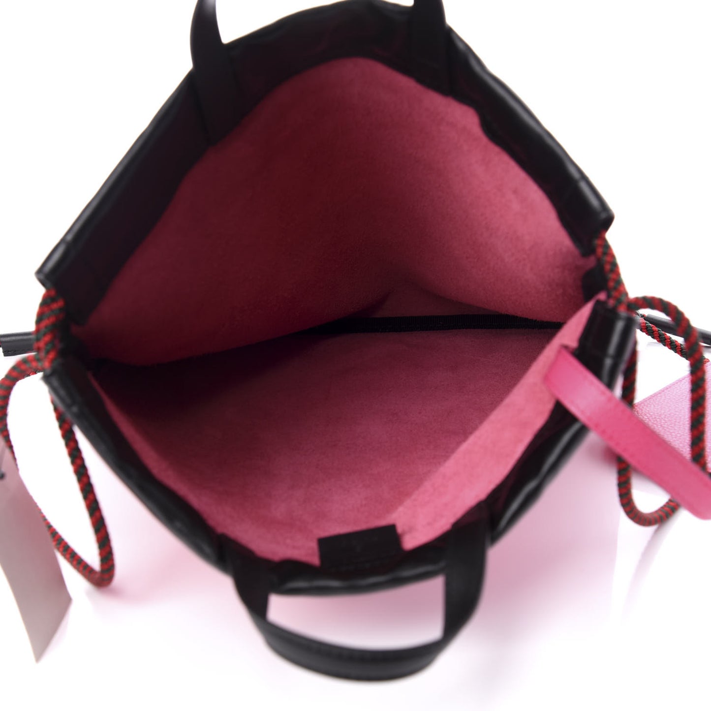 Grained Calfskin Logo Drawstring Backpack Box Pink Green Black