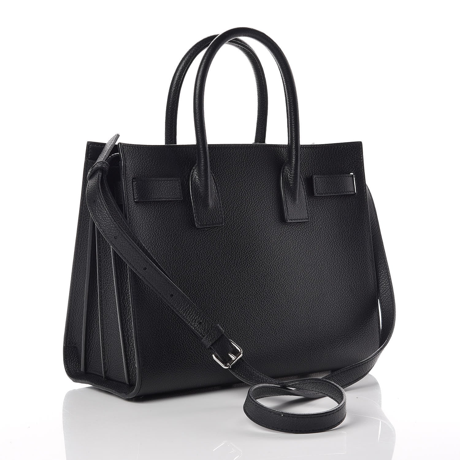 Saint Laurent Grained Calfskin Baby Sac De Jour Black 3 of 9