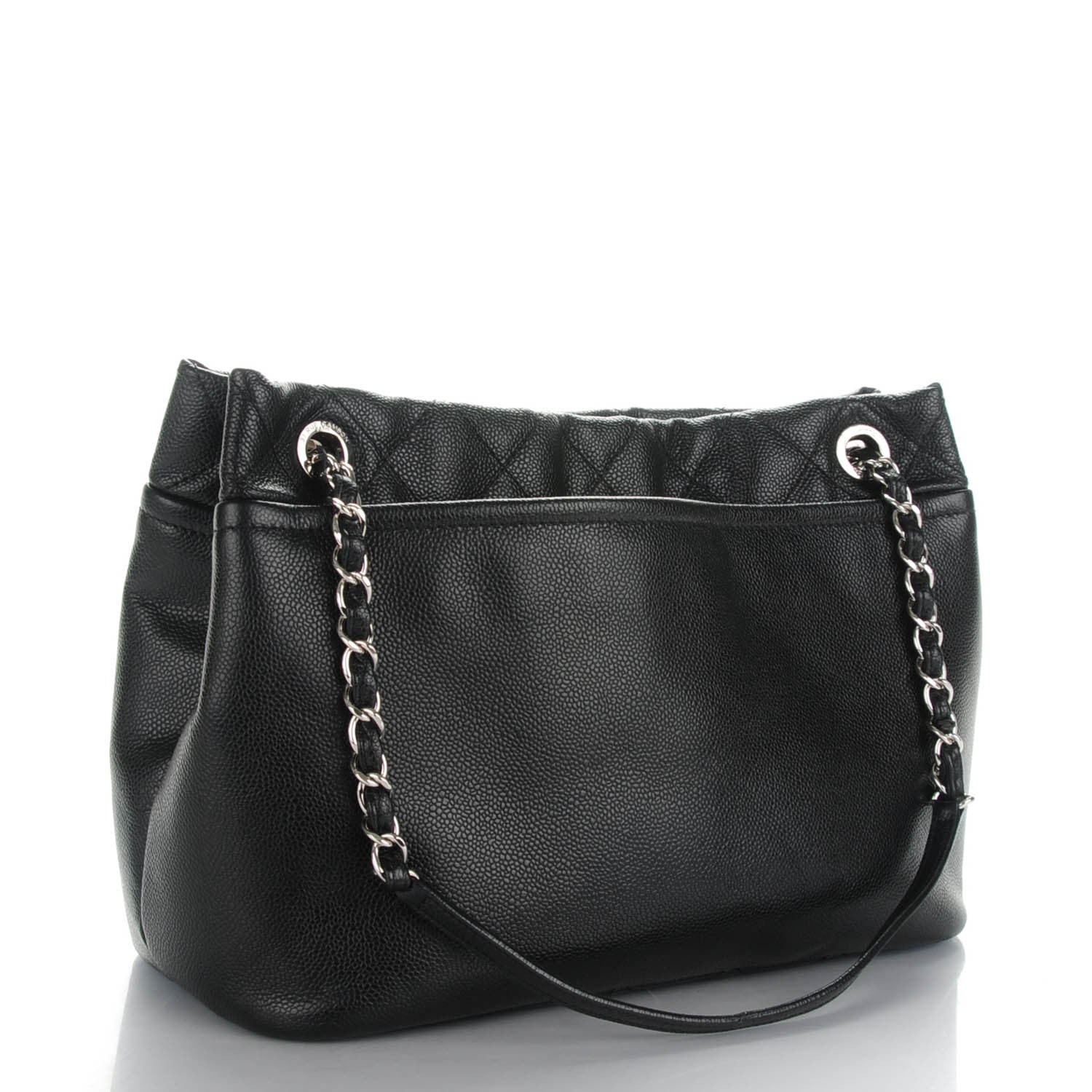 Chanel Caviar Quilted CC Timeless Soft Tote Black 3 of 7