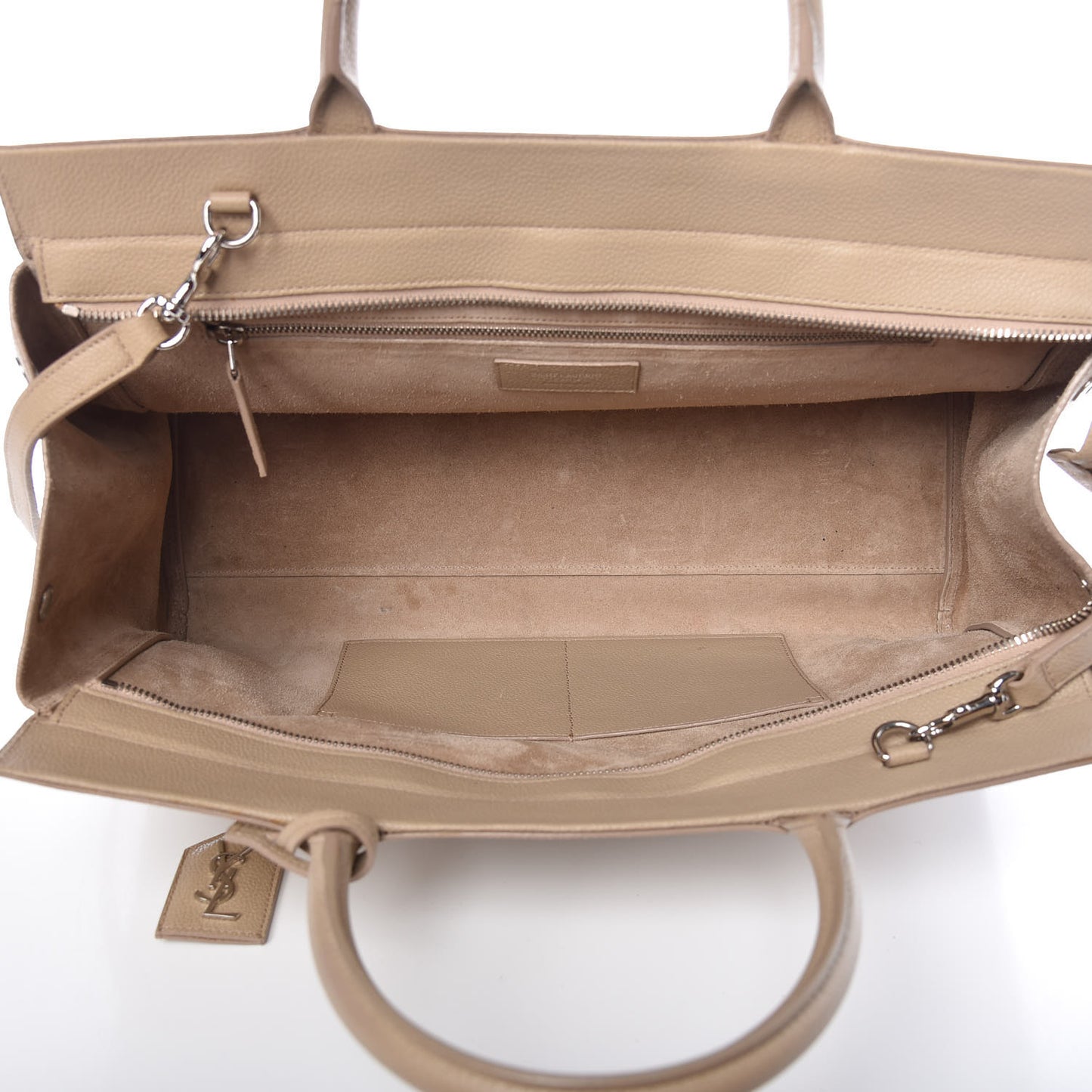 Calfskin Medium Rive Gauche Cabas Dark Beige