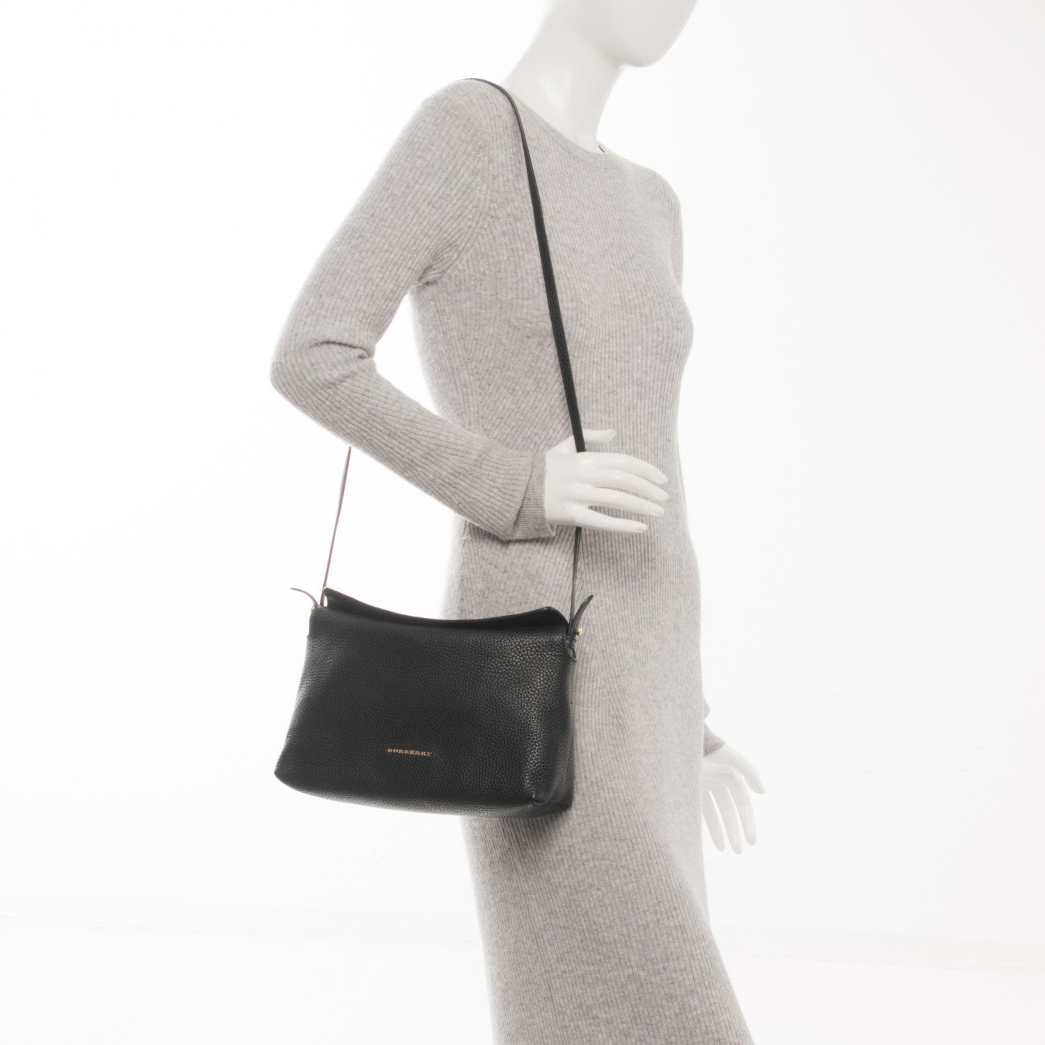 Burberry London Grainy Calfskin Small Leah Black 2 of 7