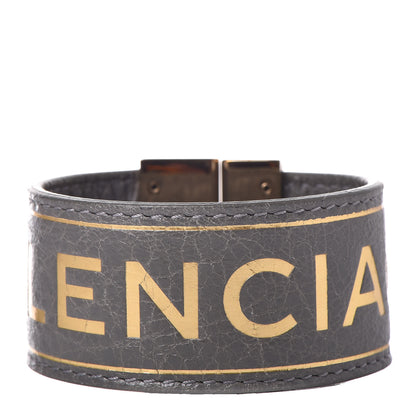 Balenciaga Agneau Logo Blanket Bracelet Gris Fumee 1 of 7