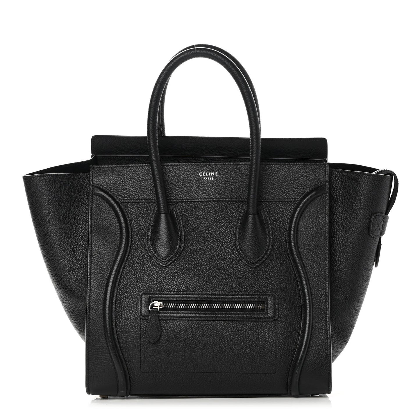 Drummed Calfskin Mini Luggage Black