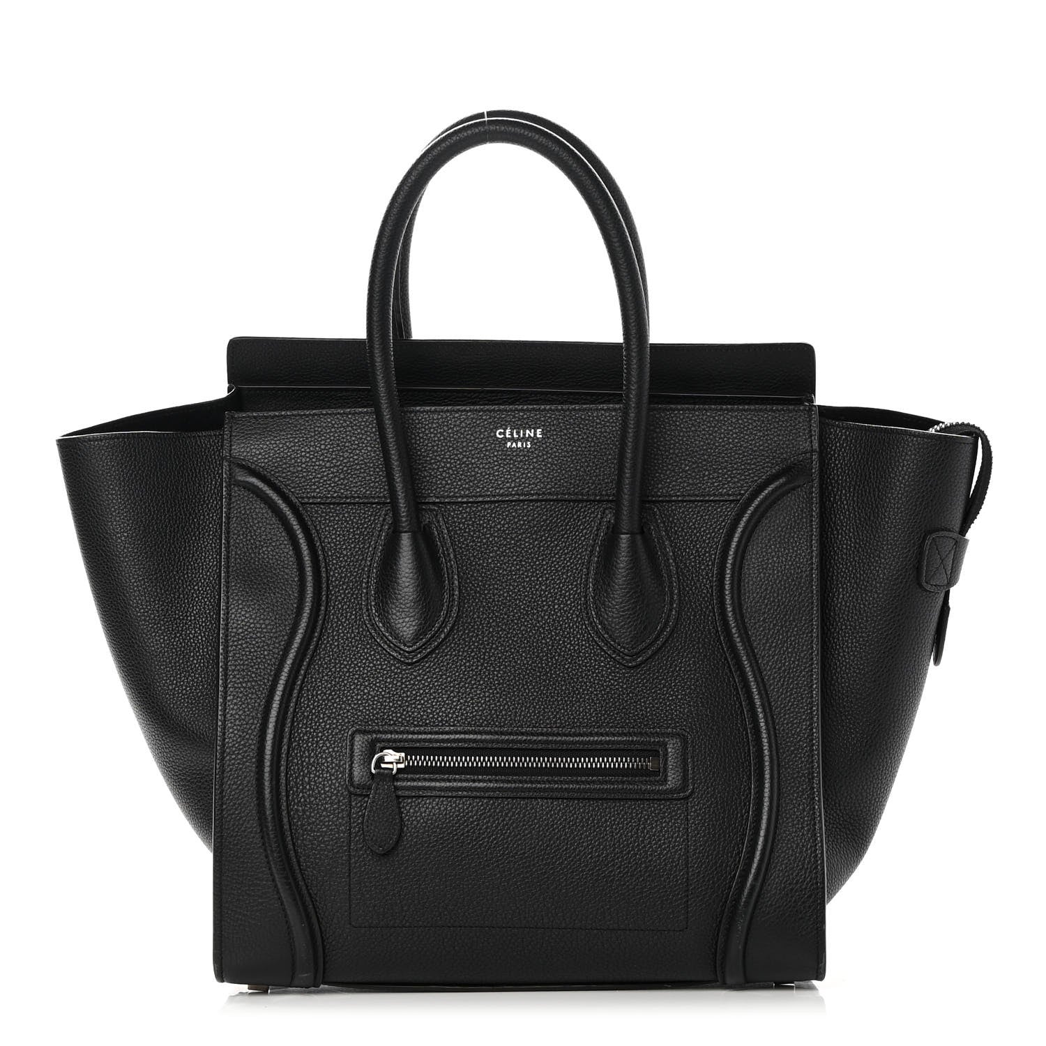 Celine Drummed Calfskin Mini Luggage Black 1 of 19