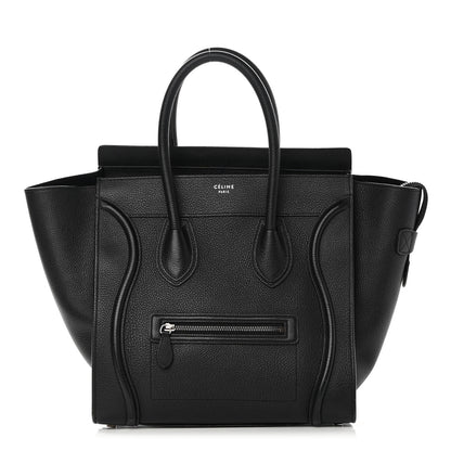 Celine Drummed Calfskin Mini Luggage Black 1 of 19
