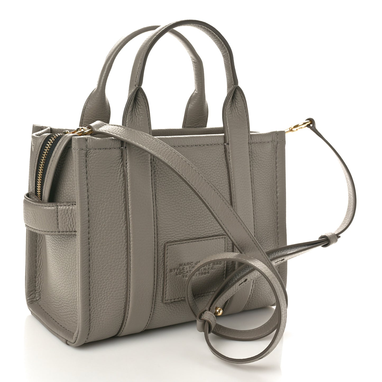Grained Calfskin Small The Tote Bag Cement