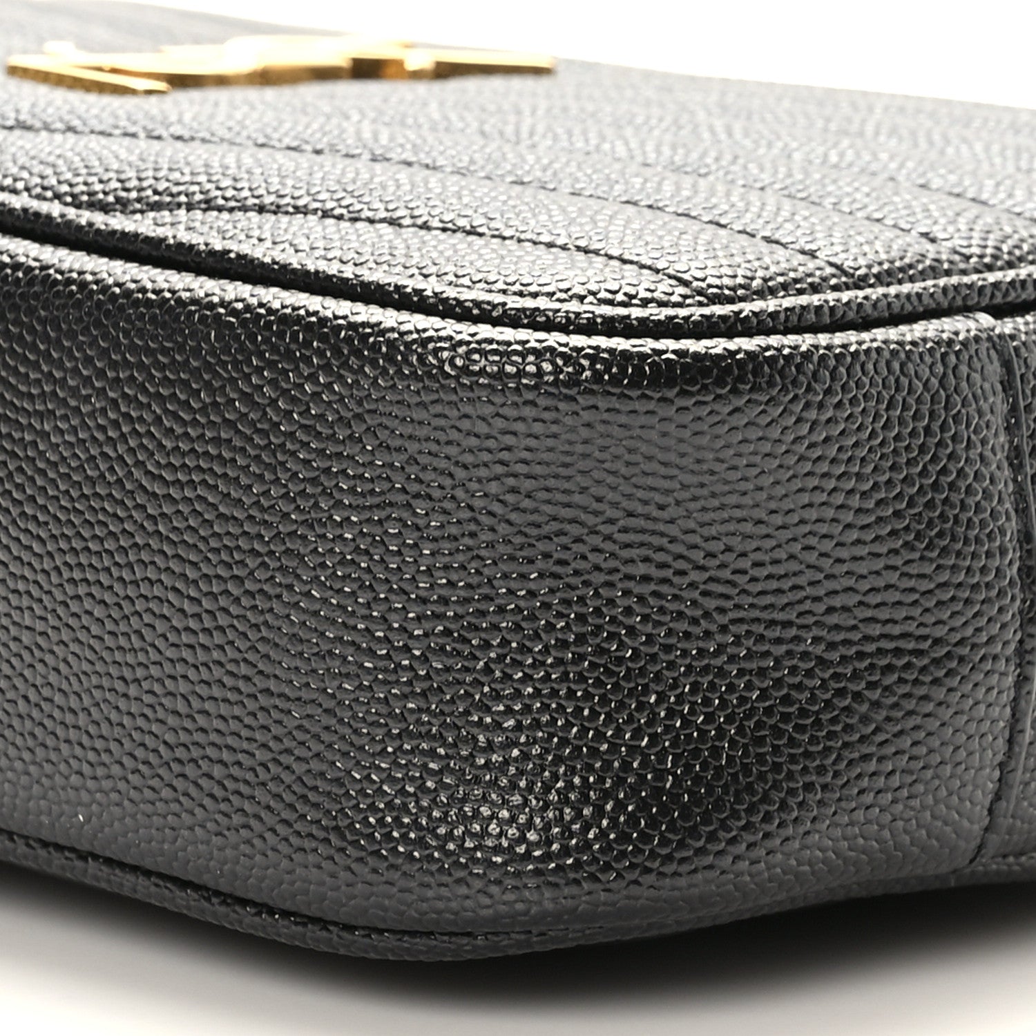 Saint Laurent Grain De Poudre Matelasse Monogram Mini Lou Camera Bag Black 9 of 9
