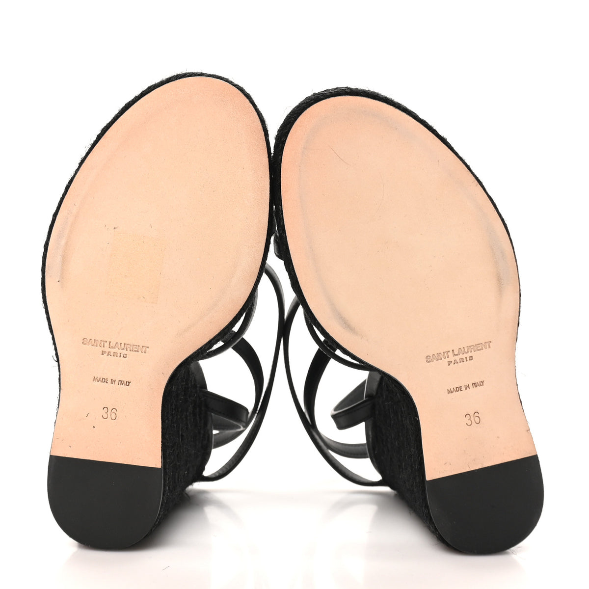 Calfskin Cassandra Espadrille 105mm Wedges 36 Black