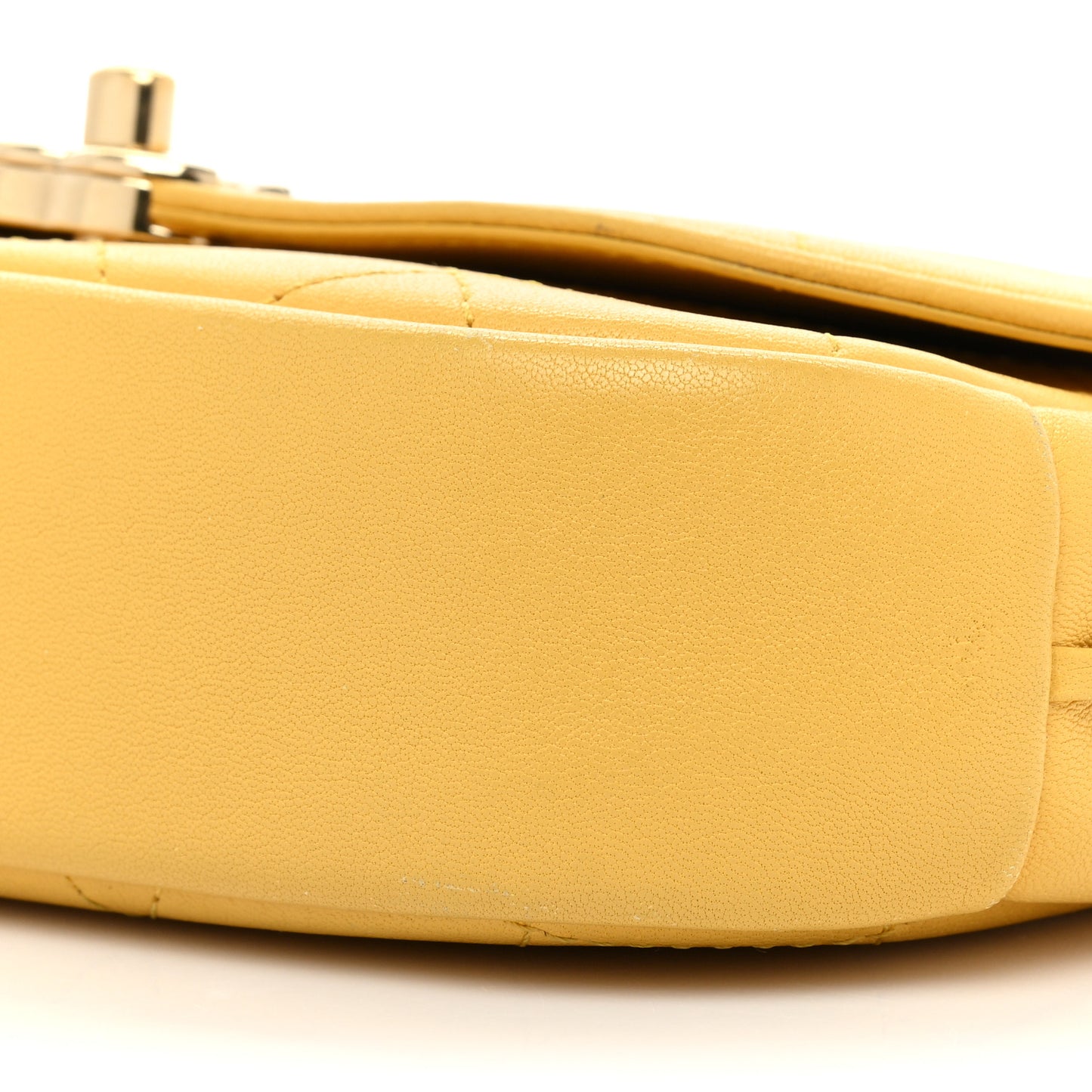 Goatskin Stitched Casual Trip Single Flap Yellow