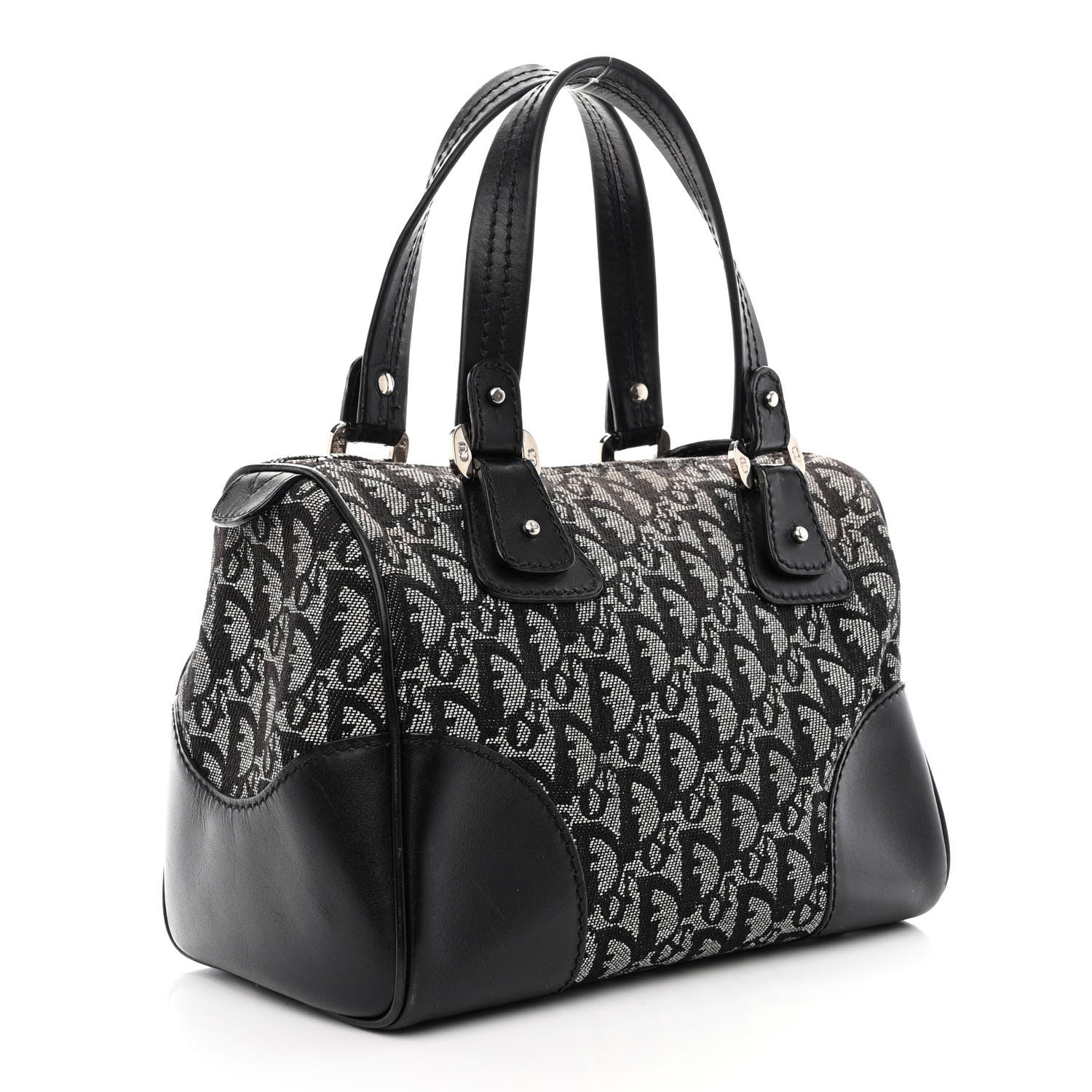 Christian Dior Monogram Boston Black 3 of 11