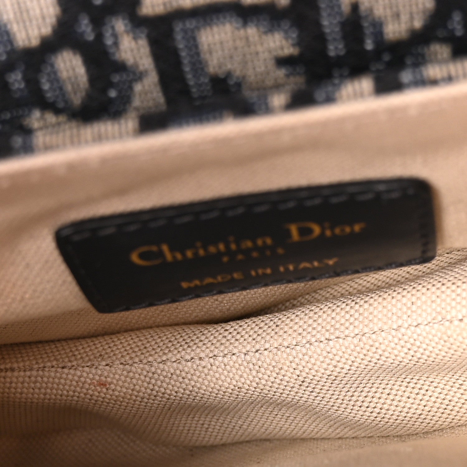 Christian Dior Oblique Mini Saddle Bag With Strap Blue 5 of 10
