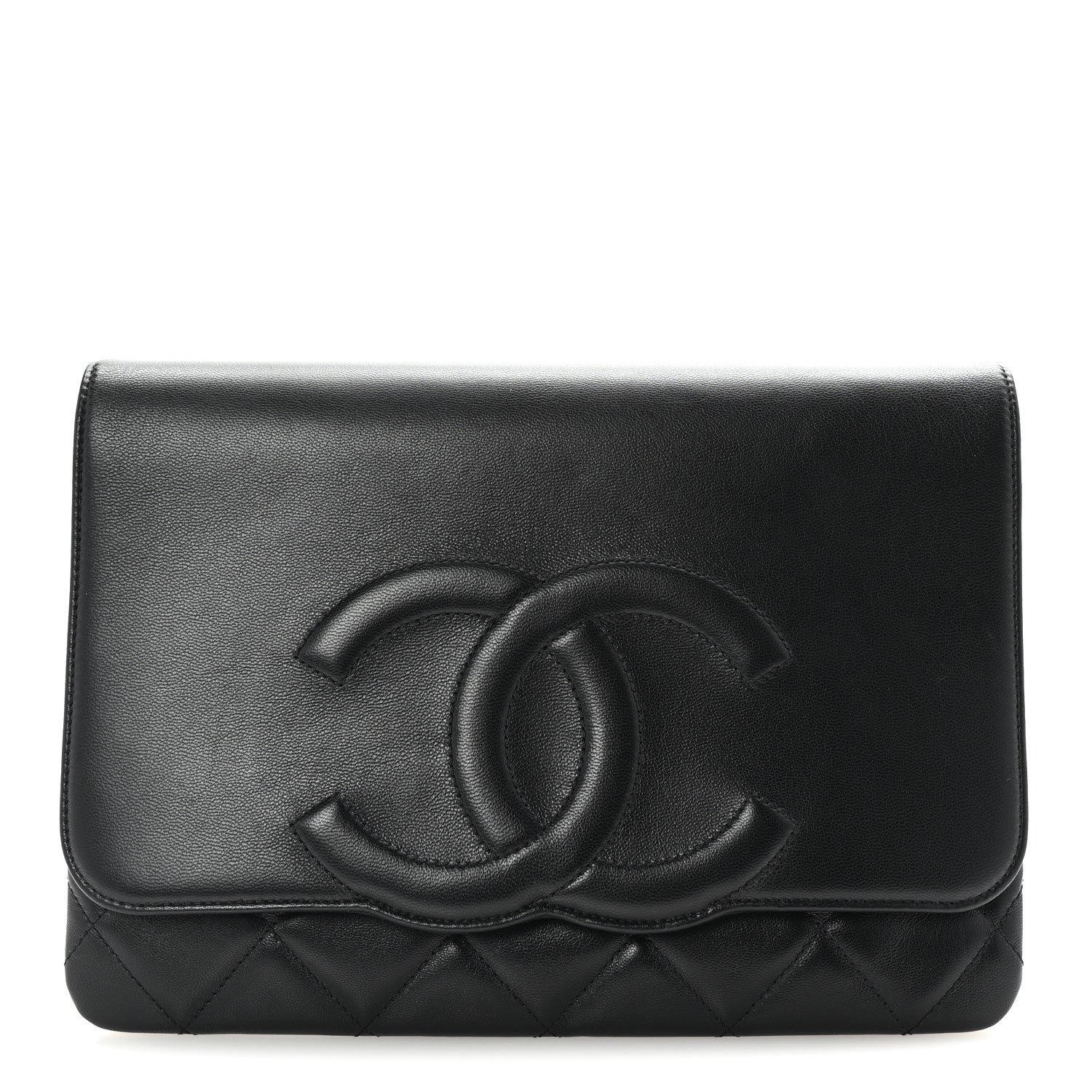 Chanel Goatskin Quilted Timeless CC Clutch Black 1 of 7