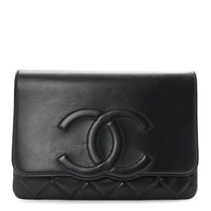 Chanel Goatskin Quilted Timeless CC Clutch Black 1 of 7