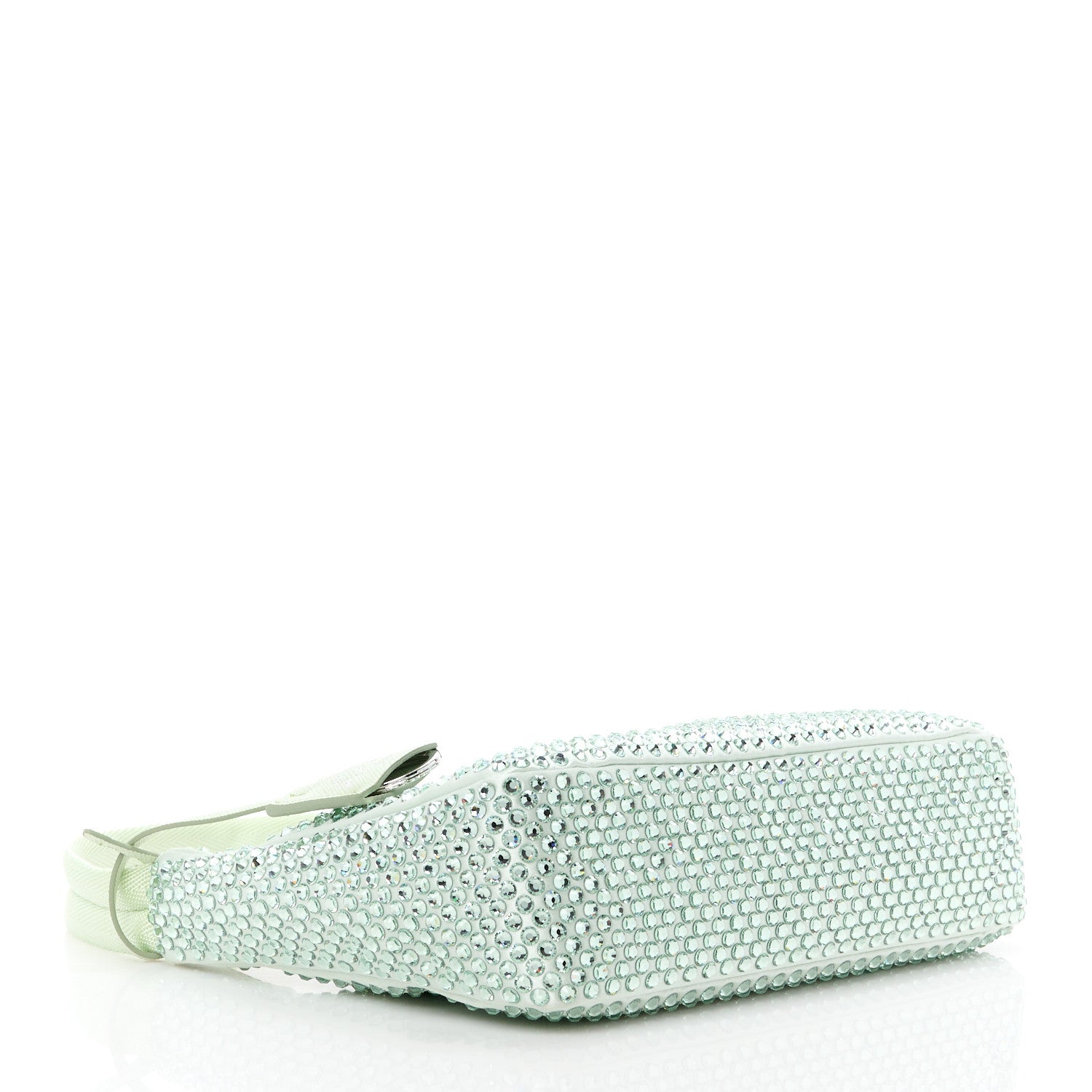 Prada Satin Crystal Mini Re-Edition 2000 Bag Acqua 4 of 11