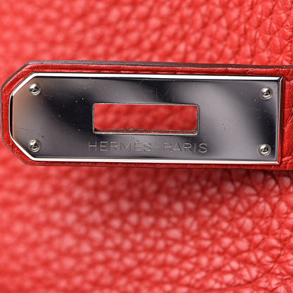 Hermes Taurillon Clemence Retourne Kelly 35 Rouge Garance 8 of 35