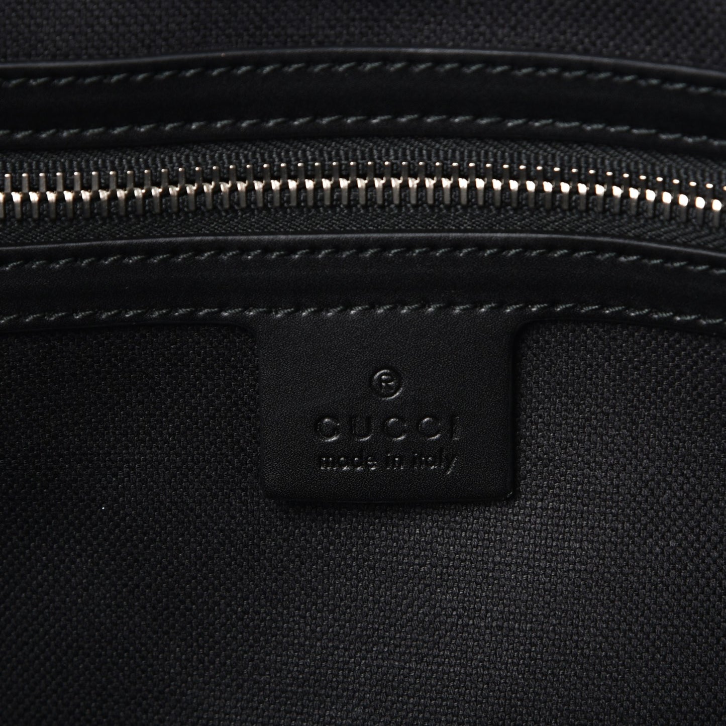 Soft GG Supreme Monogram Appia Calfskin Web Large Carry On Duffle Bag Black Grey