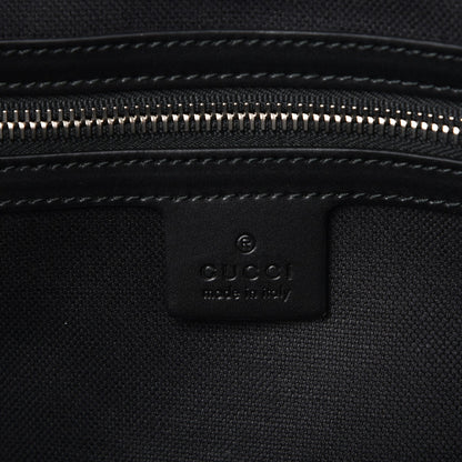 Gucci Soft GG Supreme Monogram Appia Calfskin Web Large Carry On Duffle Bag Black Grey 6 of 11