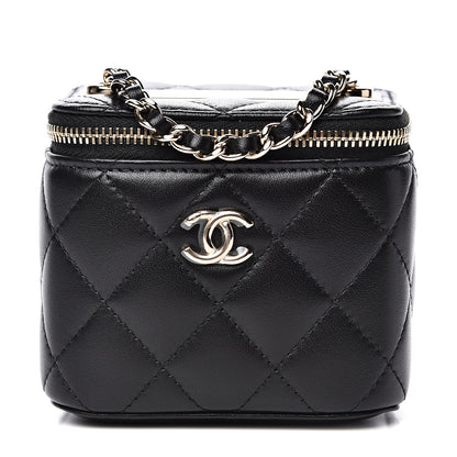 Chanel Lambskin Quilted Trendy Mini Vanity Case With Chain Black 1 of 10