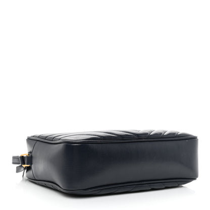 Saint Laurent Calfskin Matelasse Monogram Lou Camera Bag Navy 4 of 11